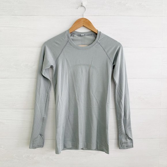 Lululemon - Gray Swiftly Tech long sleeve running tee shirt, 4 - Picture 1 of 7